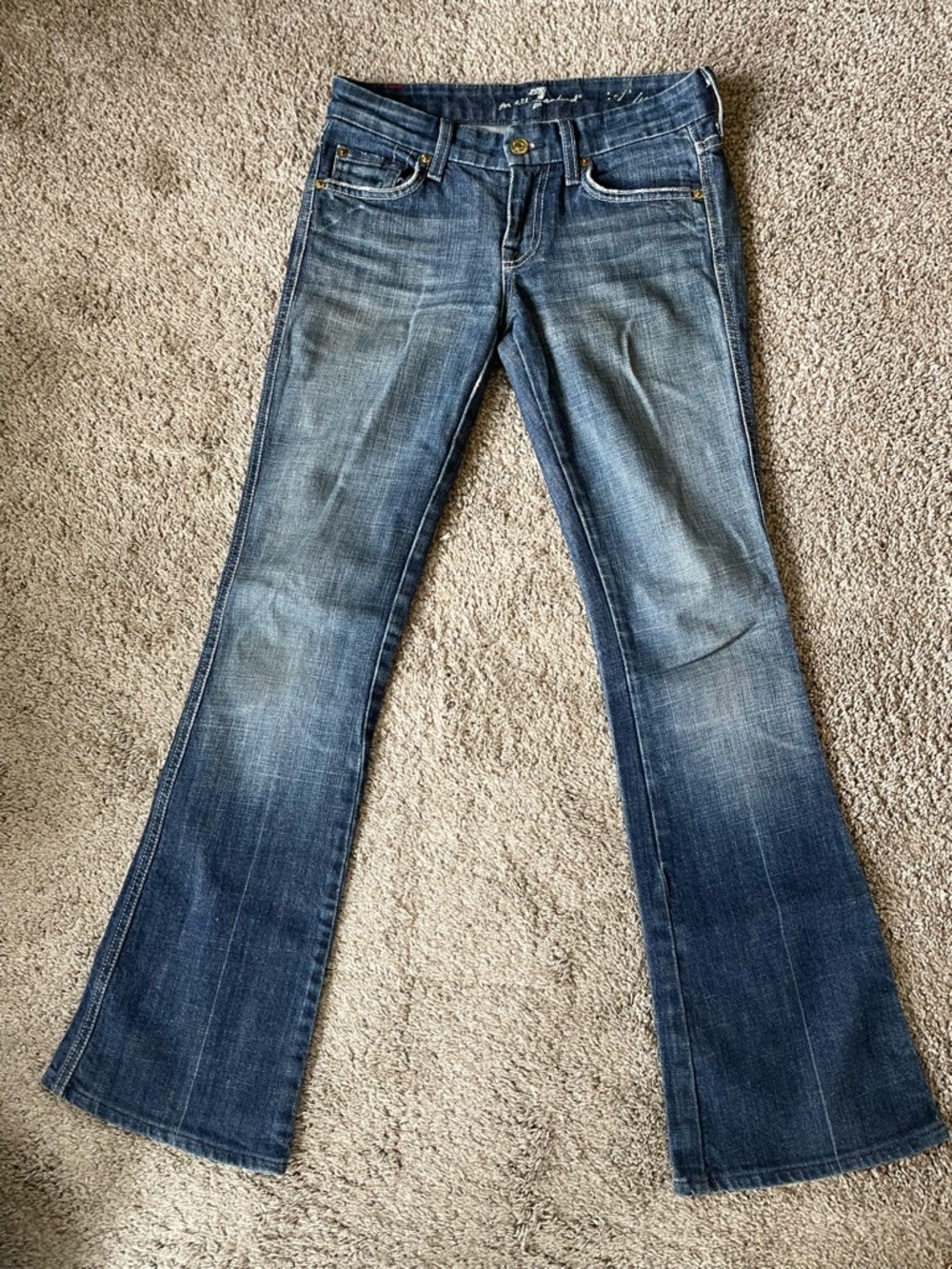 7 For All Mankind Women's Blue Flare Jeans